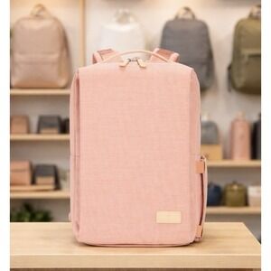 NEW Nordace Siena Smart Backpack Charging Port Water Resistant Coral Pink 16"